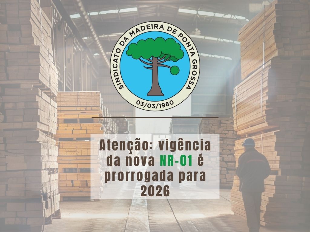📢 Vigência da nova NR-01 é prorrogada para 2026